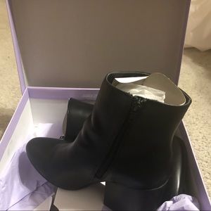 madden girl aaden block heel booties snake